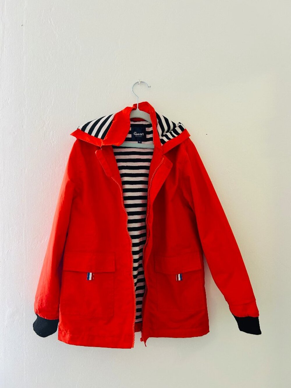 Hiheart Kids Orange Rain Jacket Size 7/8